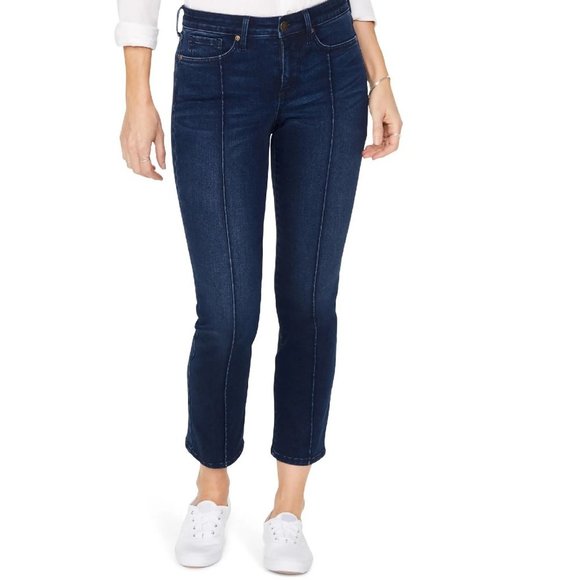 Nydj Sheri Pintucked Stretch Ankle Jeans - Picture 1 of 1